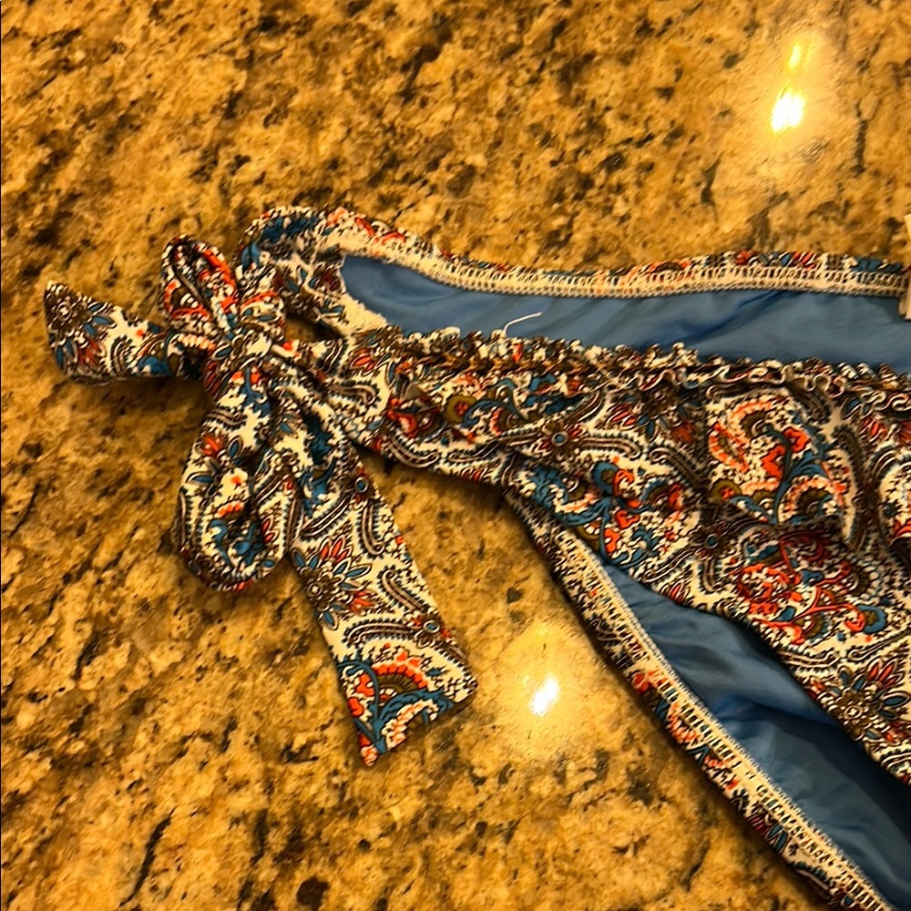 NWT Lucky Brand Paisley Tie-Side Bikini Bottom - Picture 3 of 7